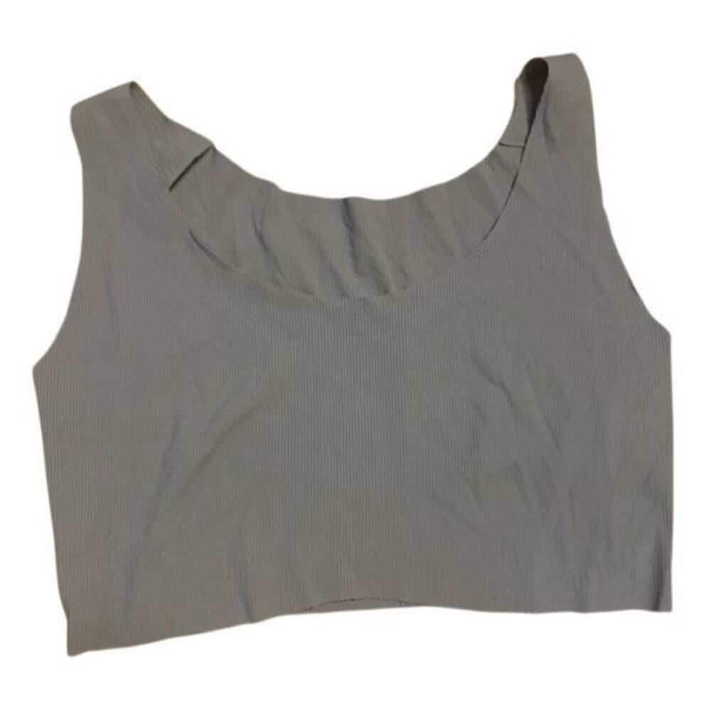 Shein Large blue ribbed sports bra
